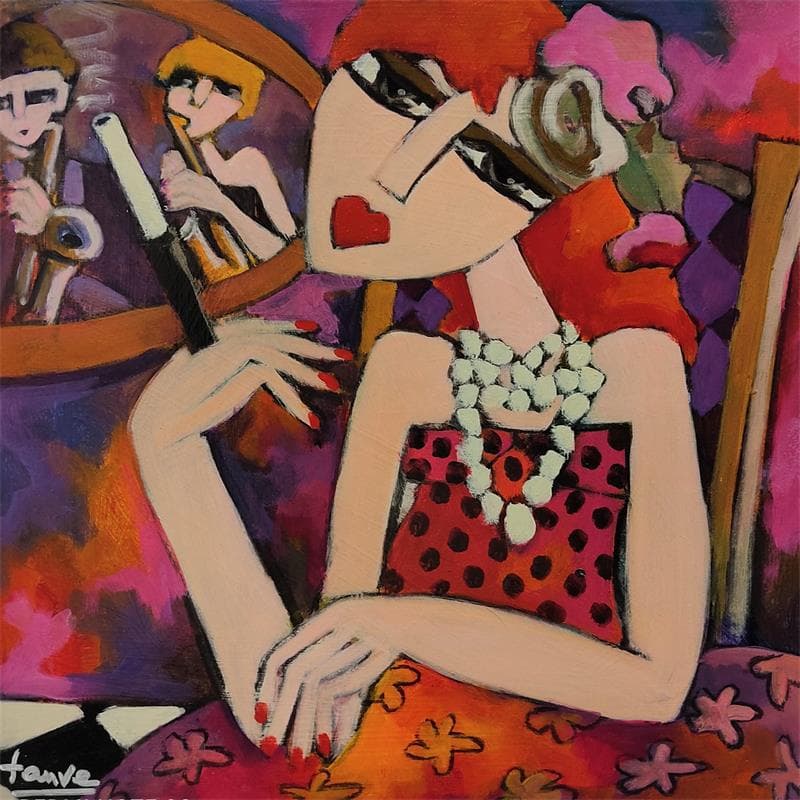 Painting La charmeuse by Fauve | Painting Figurative Life style Oil