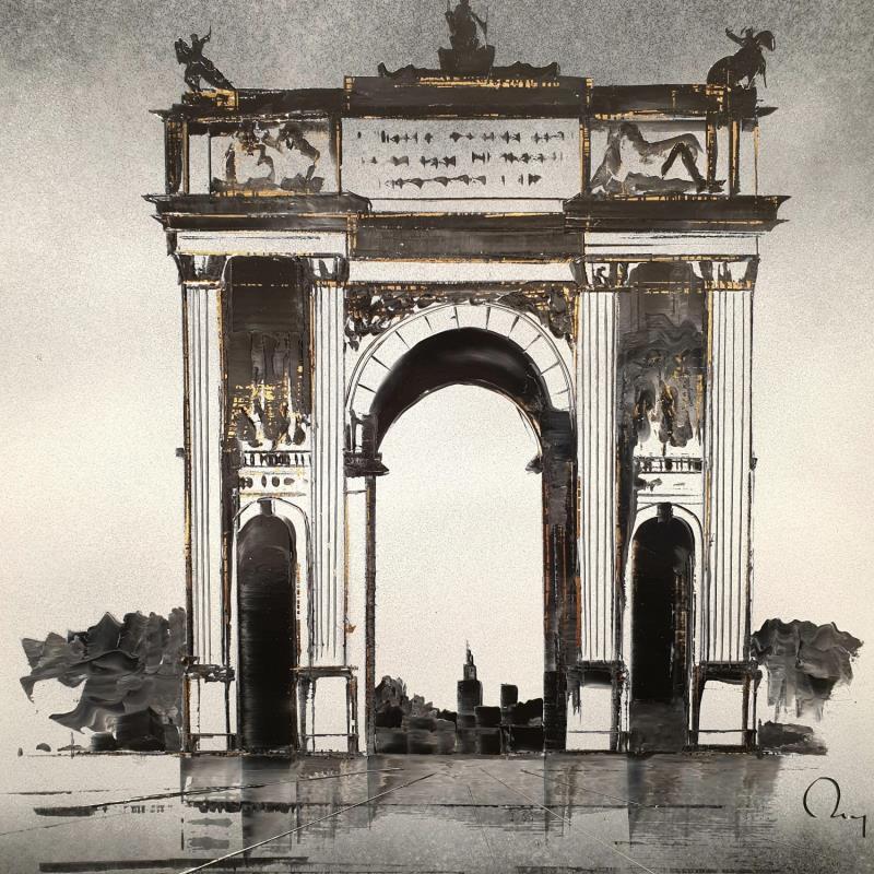 Peinture Simplon par Rey Julien | Tableau Figuratif Urbain Carton Acrylique