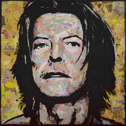 Peinture David Bowie par G.C.Popartist | Tableau Pop-art Acrylique, Collage, Graffiti Icones Pop