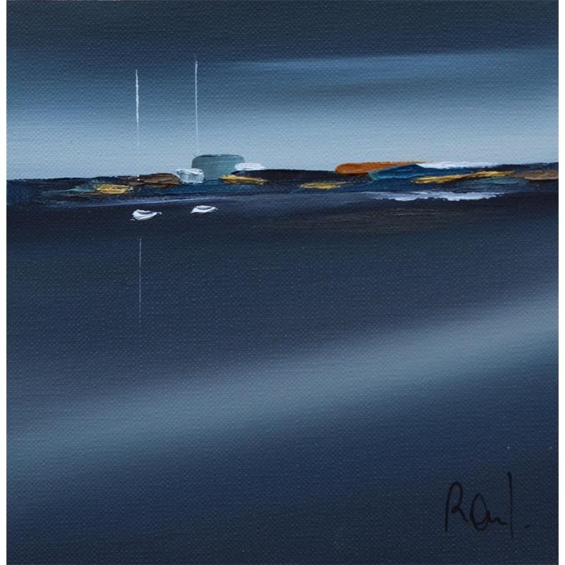 Painting Symphonie marine 37 by Roussel Marie-Ange et Fanny | Painting Figurative Landscapes Marine Oil