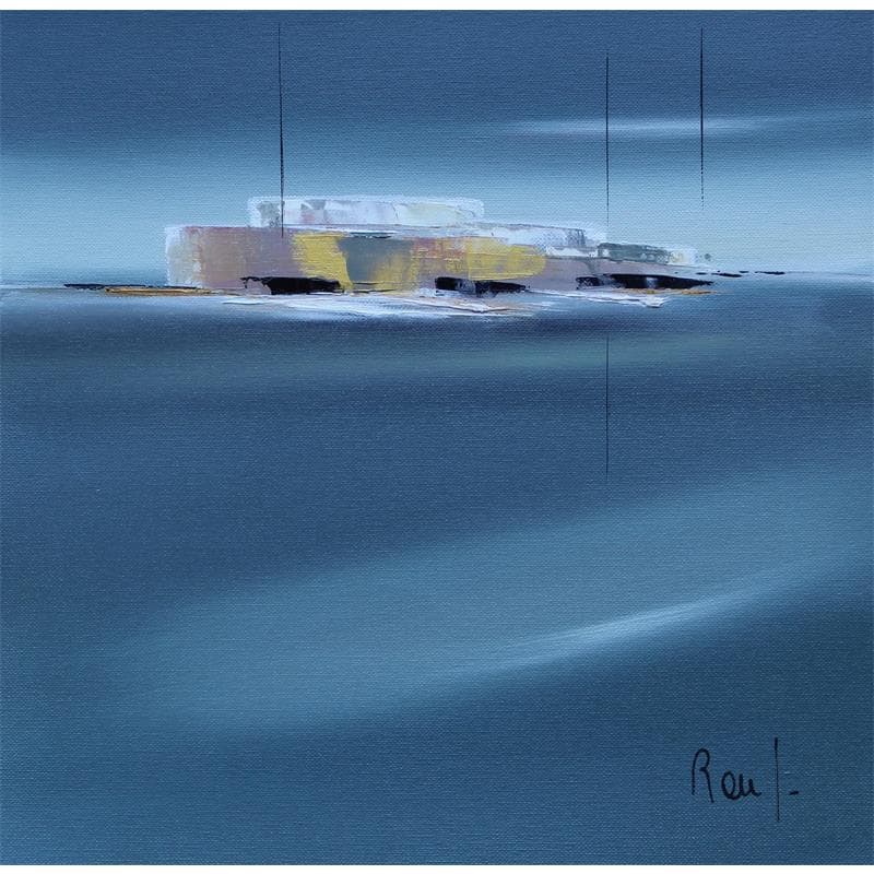 Painting Symphonie marine 37 by Roussel Marie-Ange et Fanny | Painting Figurative Landscapes Marine Oil