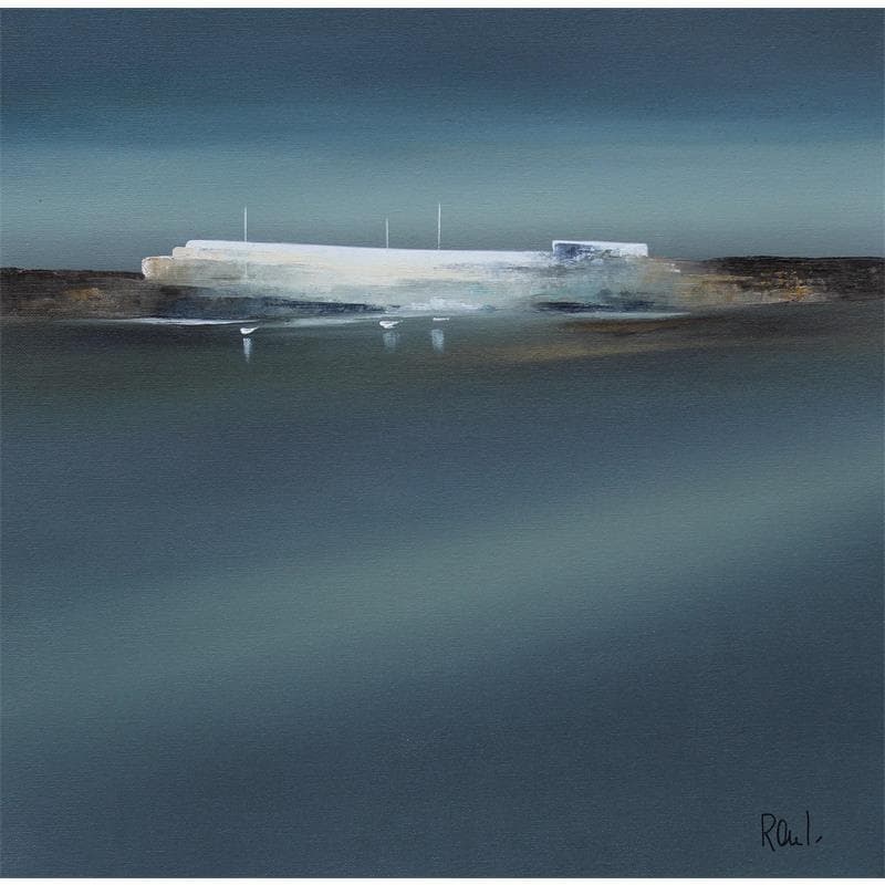 Painting Impression marine 37 by Roussel Marie-Ange et Fanny | Painting Figurative Landscapes Marine Oil