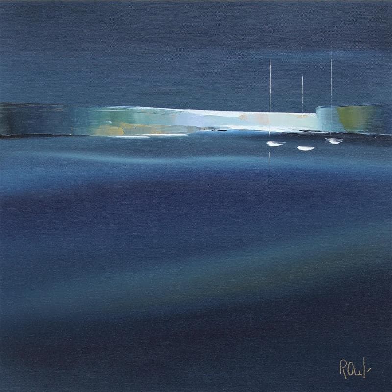 Peinture Douceur nocturne 37 par Roussel Marie-Ange et Fanny | Tableau Figuratif Paysages Marine Huile