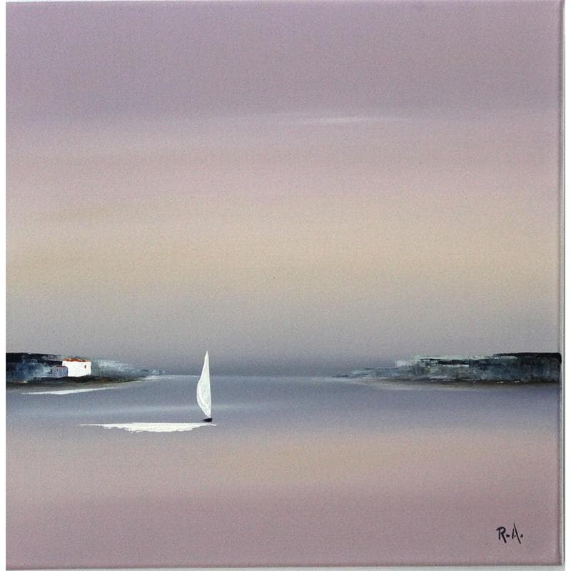 Painting Douceur marine 37 by Roussel Marie-Ange et Fanny | Painting Figurative Landscapes Marine Oil