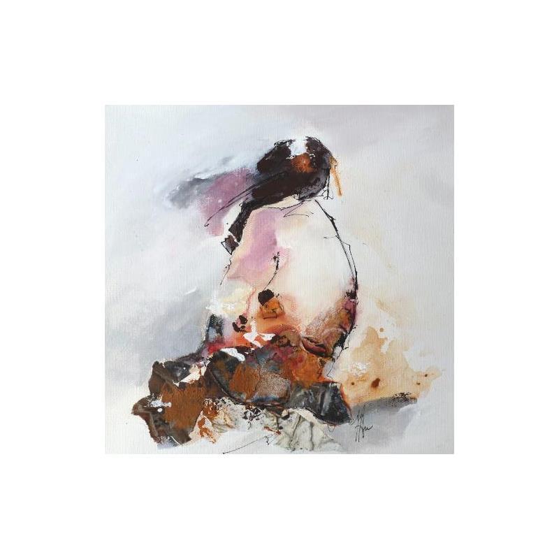Peinture BRUNELLE par Han | Tableau Art Singulier Nu