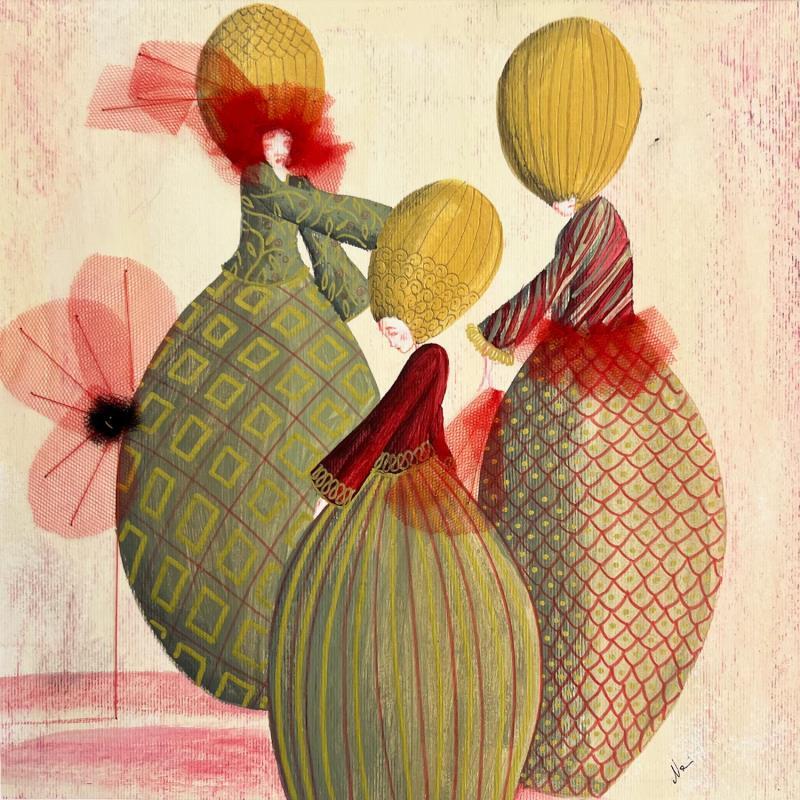 Painting Ricordi Dorati Di Complicità by Nai | Painting Surrealism Acrylic