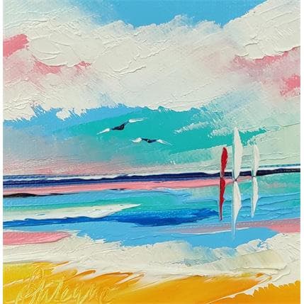 Peinture Sérénité Bleue par Fonteyne David | Tableau Figuratif Acrylique, Huile Marine