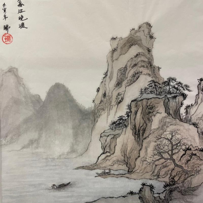 Painting Sailing alone  by Amblard Rui | Painting Watercolor