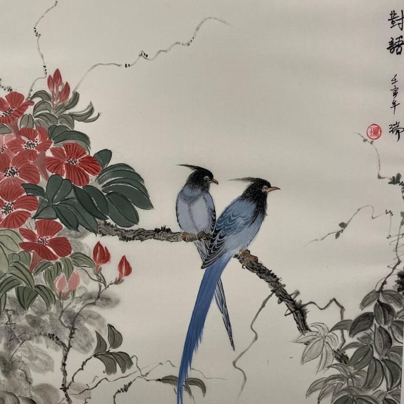 Gemälde The whispers von Amblard Rui | Gemälde Aquarell