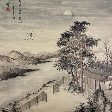 Gemälde The night of diligent study von Amblard Rui | Gemälde  Aquarell