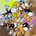 Painting crazy donald by Mestres Sergi | Painting Pop-art Pop icons Graffiti Cardboard Acrylic