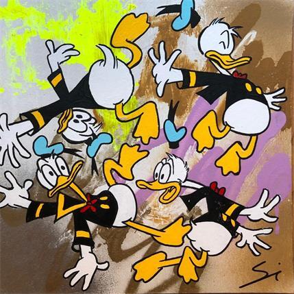 Painting crazy donald by Mestres Sergi | Painting Pop-art Acrylic, Cardboard, Graffiti Pop icons