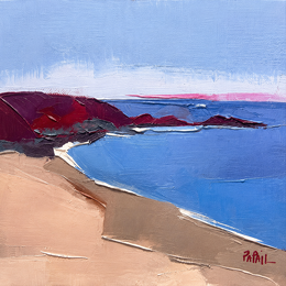Painting L'avancée dans la mer by PAPAIL | Painting Figurative Oil Landscapes, Pop icons