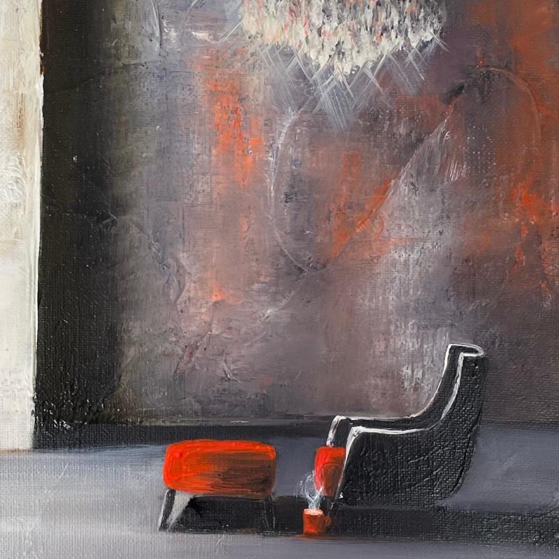 Peinture temps suspendu par Vinnie | Tableau Figuratif Scènes de vie Huile