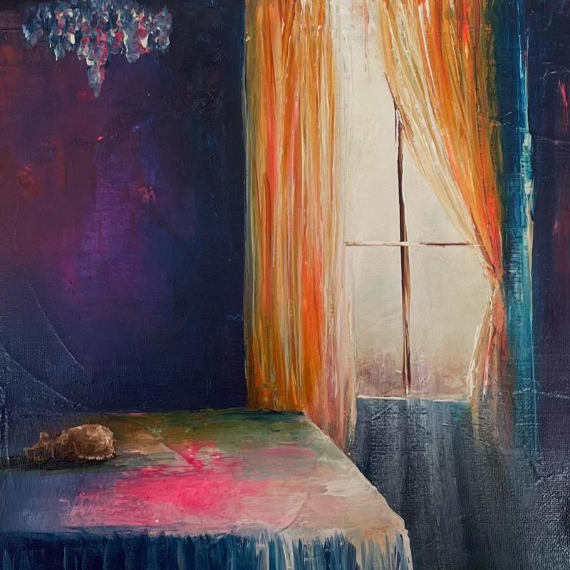 Peinture repos soldat par Vinnie | Tableau Figuratif Scènes de vie Huile