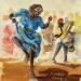 Peinture La Danseuse au Djembe par Lama Niankoye | Tableau