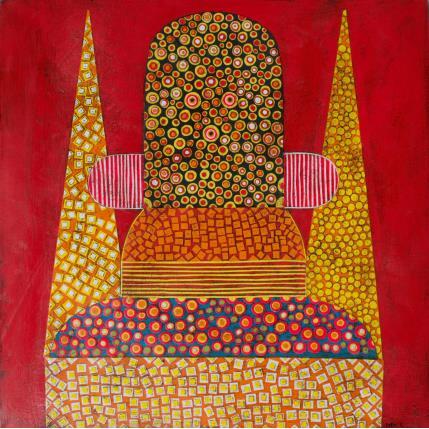 Painting Big Ranquel VII by Ortiz Gustavo | Painting Raw art Cardboard, Gluing Minimalist