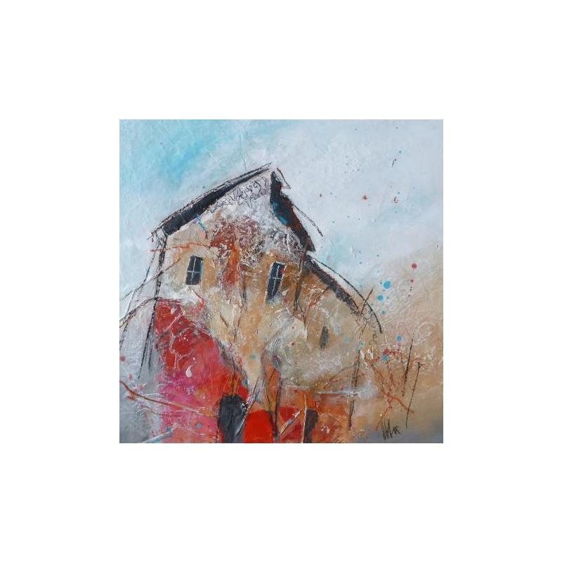 Peinture PETIT CHEZ MOI 2 par Han | Tableau Art Singulier Paysages