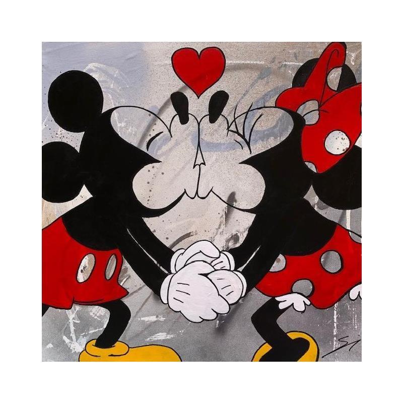 Painting kiss me baby by Mestres Sergi | Painting Pop-art Pop icons Graffiti Acrylic