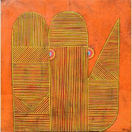 Painting Rinoh 3 by Ortiz Gustavo | Painting Figurative Gluing Animals