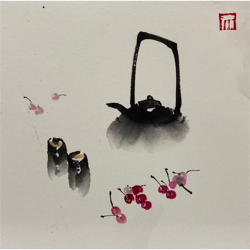 Peinture Sans titre  par De Giorgi Mauro | Tableau Art naïf Scènes de vie Minimaliste Noir & blanc