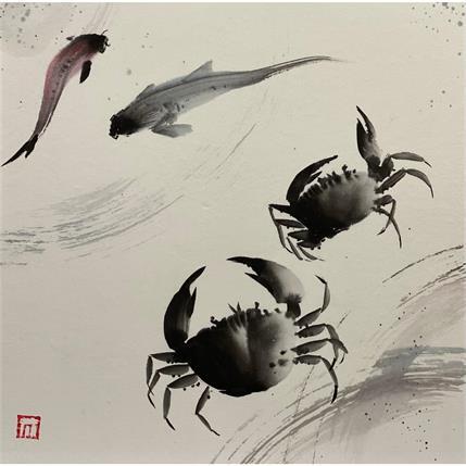 Pintura Sans titre  por De Giorgi Mauro | Pintura Figurativo Animales, Marine, Minimalista