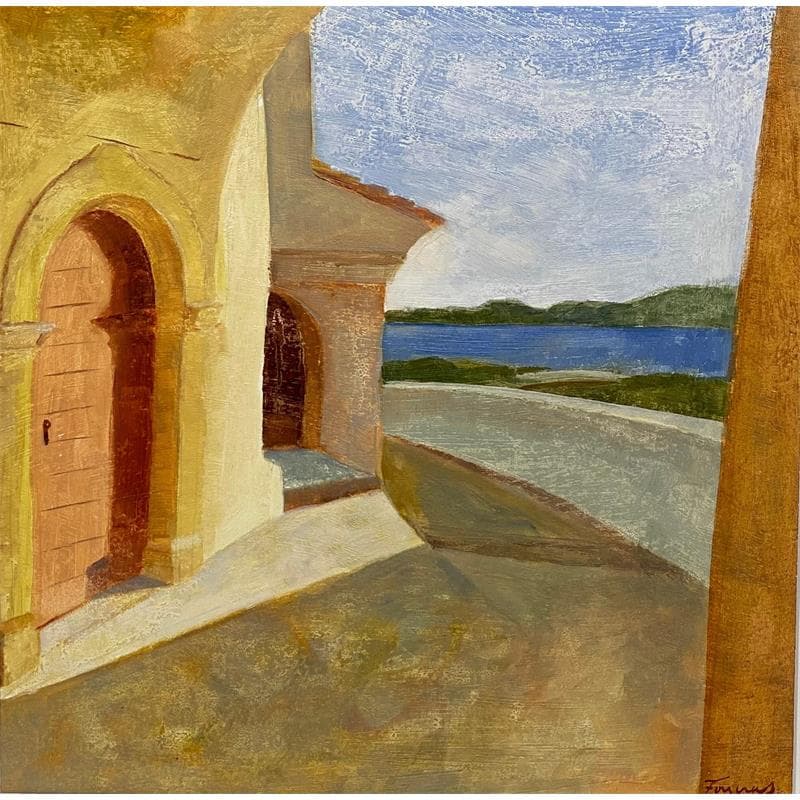 Gemälde Miramas le vieux, aussi pour les jeunes ! von Foucras François | Gemälde Figurativ Landschaften Alltagsszenen Acryl