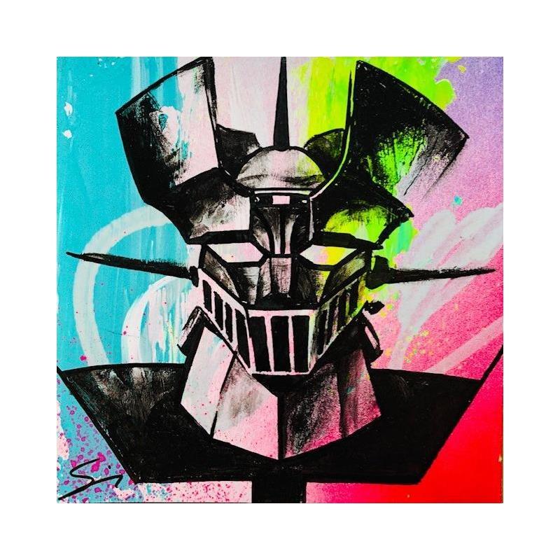 Pintura mazinger z por Mestres Sergi | Pintura Pop art Urbano Iconos pop Graffiti Cartón