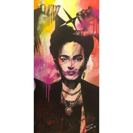 Peinture Frida par Mestres Sergi | Tableau Pop-art Graffiti Icones Pop, Portraits