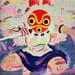 Peinture Princesse Mononoke par Lemoine Mael | Tableau Pop-art Icones Pop Graffiti Posca