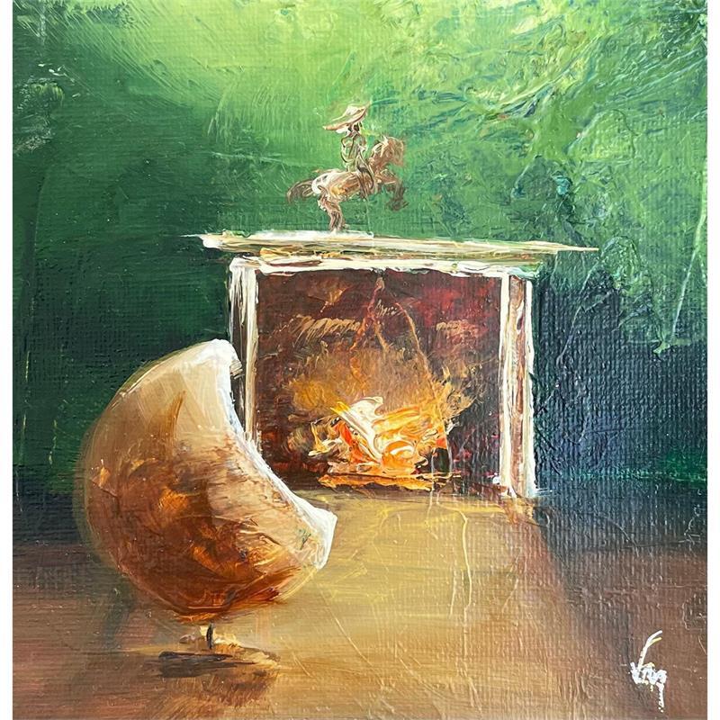 Painting Winter by Vinnie | Painting Figurative Life style Oil