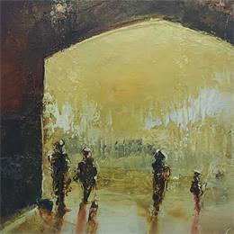 Painting Sortir by Vinnie | Painting Figurative Oil Life style, Pop icons