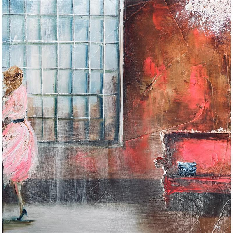 Peinture Dans la lumière par Vinnie | Tableau Figuratif Scènes de vie Huile