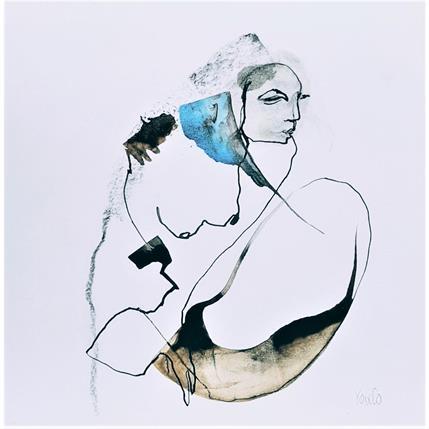 Peinture Résonance -3 par YO&CO | Tableau Abstrait Encre Nu