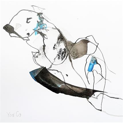 Peinture Tourments -10 par YO&CO | Tableau Abstrait Encre Nu