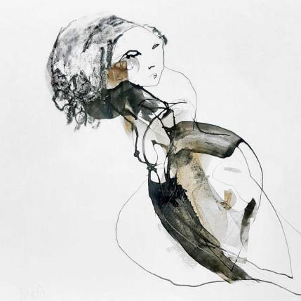 Peinture Flonflon -1 par YO&CO | Tableau Abstrait Encre Nu