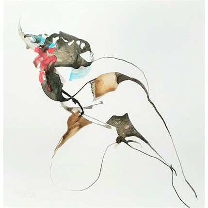 Peinture Torsade -6 par YO&CO | Tableau Abstrait Encre Nu