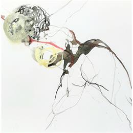 Painting Carnaval -7 by YO&CO | Painting Abstract Ink Nude