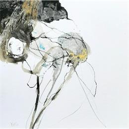 Painting Cachette -13 by YO&CO | Painting Abstract Ink Nude