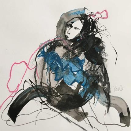 Peinture Volte-face -19 par YO&CO | Tableau Abstrait Encre Nu