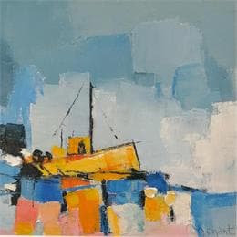 Gemälde Chalut von Menant Alain | Gemälde Figurativ Acryl, Öl Marine