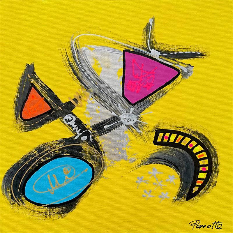 Painting ZOUKA by Perrotte | Painting Abstract Cardboard Acrylic