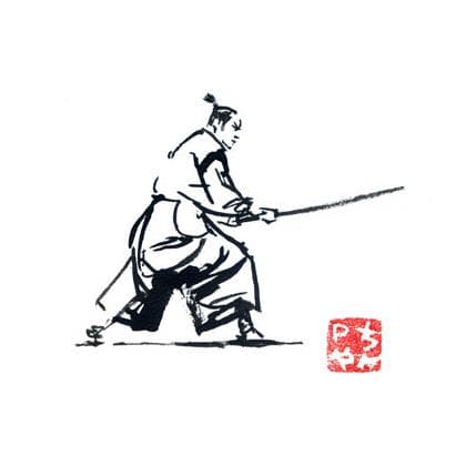 Painting toshiro mifune by Péchane | Painting Figurative Ink, Watercolor Life style, Portrait