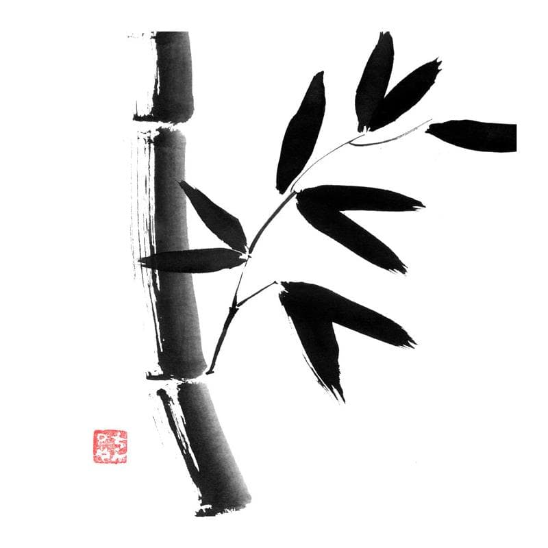 Painting bamboo by Péchane | Painting Figurative Landscapes Watercolor Ink