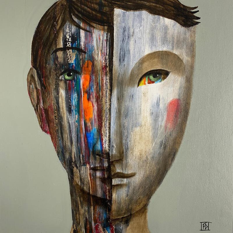 Painting G5 by Delaube Fabien | Painting Figurative Portrait Oil