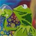 Peinture Green to calm down par Przemo | Tableau Pop-art Icones Pop Animaux Acrylique