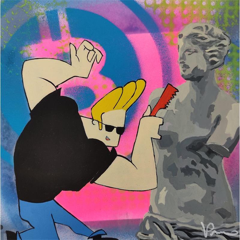 Gemälde May I help you von Przemo | Gemälde Pop-Art Porträt Pop-Ikonen Acryl