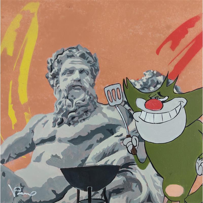 Painting Apprehension by Przemo | Painting Pop-art Pop icons Animals Acrylic