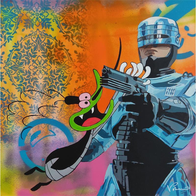 Painting James cop by Przemo | Painting Pop-art Pop icons Acrylic