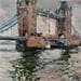 Painting TOWER BRIDGE by Niko Marina | Painting Figurative Landscapes Oil